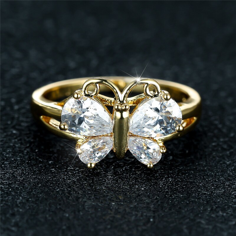 Gold Butterfly Ring